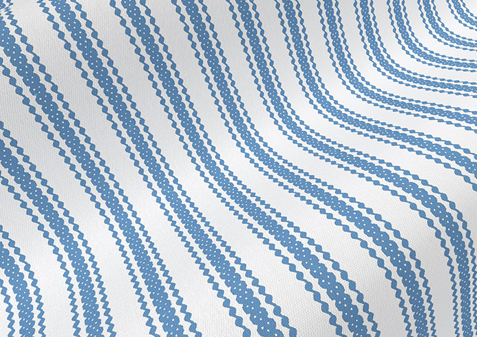 Lace Stripes, Vintage Blue - Twist&Fit Roman Blind - Image 4